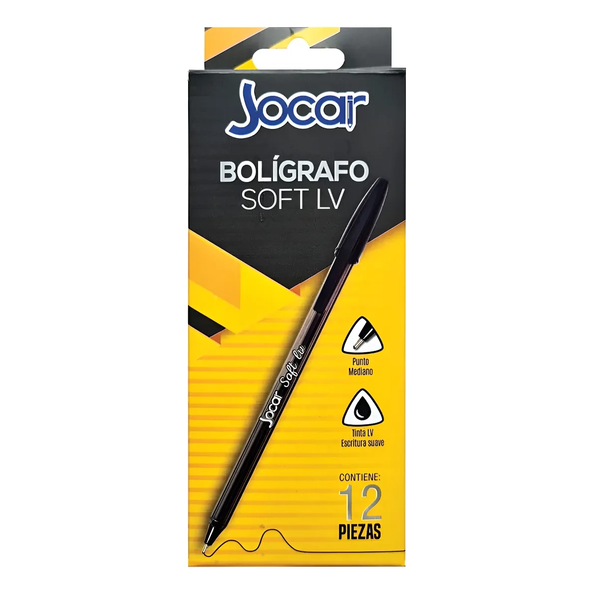 Bolígrafo Jocar Negro Caja c/12 pzas. Personalizado con tu marca