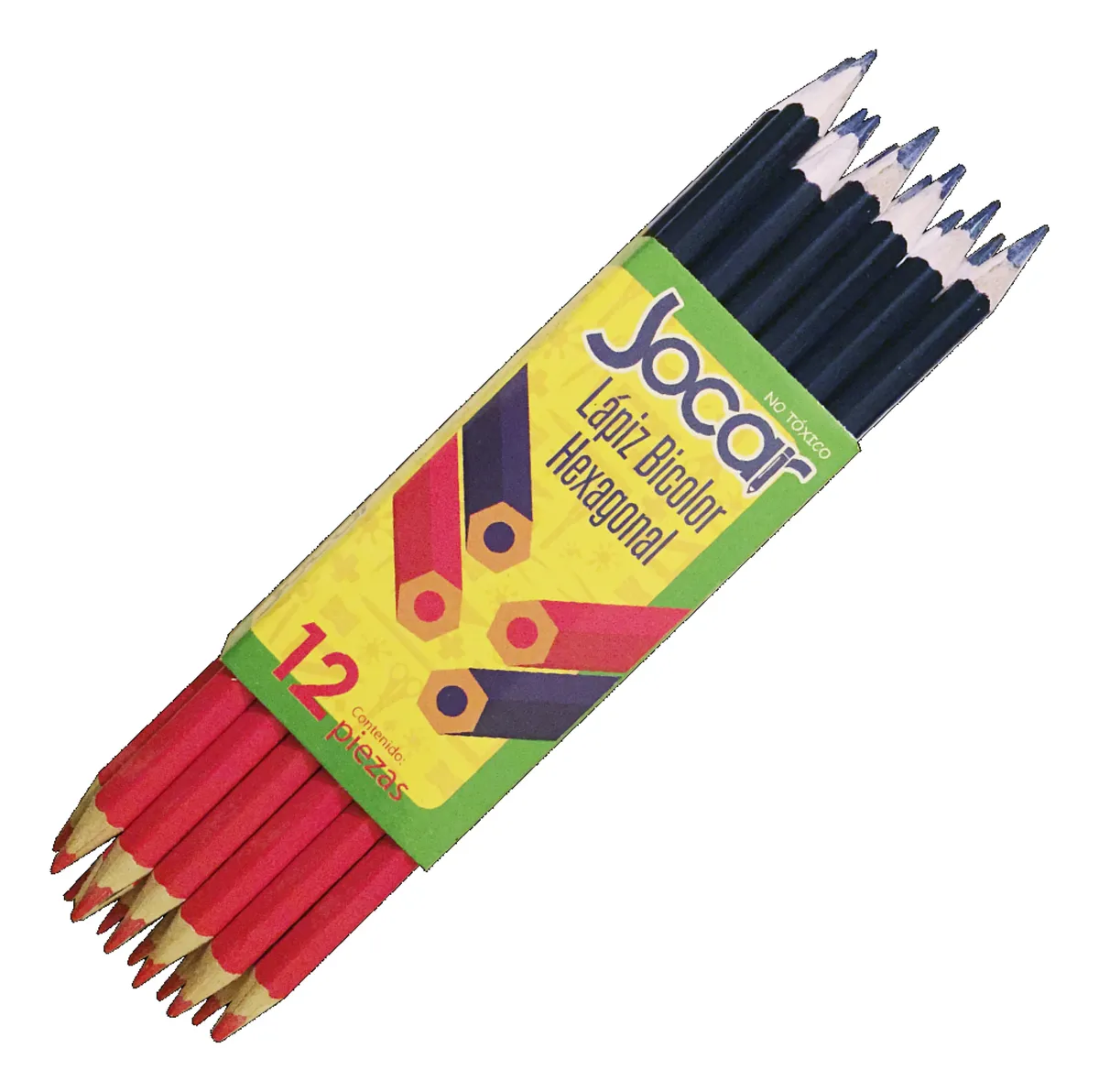 Bicolor Hexagonal Delgado c/12 pzas. Personalizado con tu marca