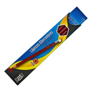 Lápiz Checador Rojo Carmín c/10 pzas. Personalizado con tu marca