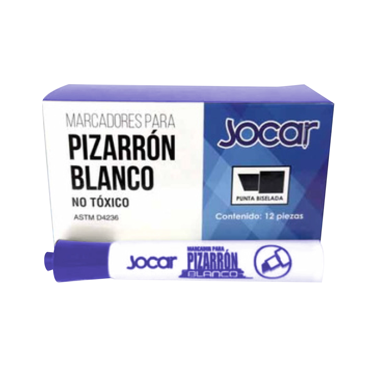 Marcador de Pizarra Blanca Azul Caja c/12 pzas. Personalizado con tu marca