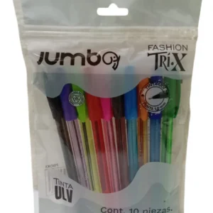 Kit de 10  Bolígrafos Punto Medio 1.00 mm Colores Básicos