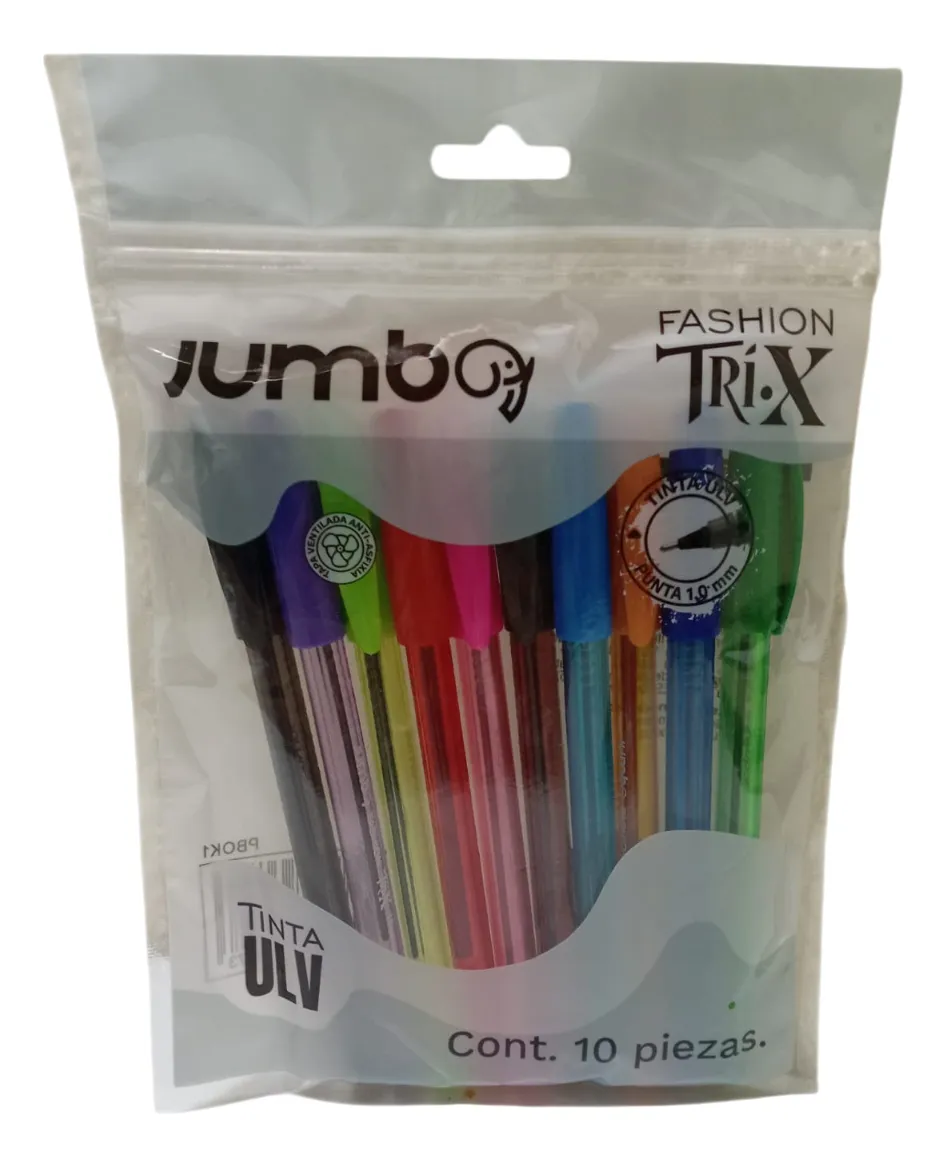 Kit de 10 Bolígrafos Punto Medio 1.00 mm Colores Básicos